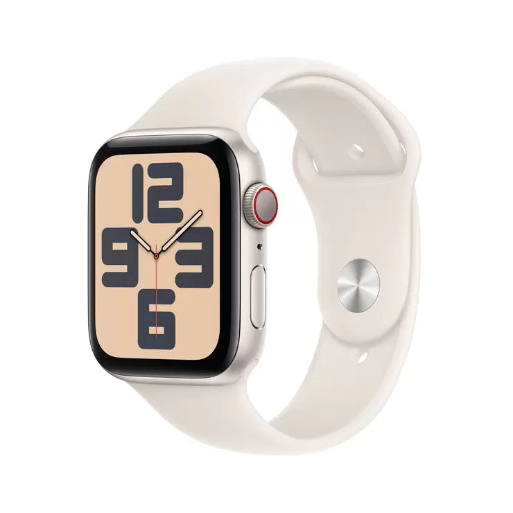 Apple Watch SE GPS + Cellular 44mm Midnight Aluminium Case with Midnight Sport Band S/M MXGL3QA/A | Essential Fitness & Connectivity | Everyday Users