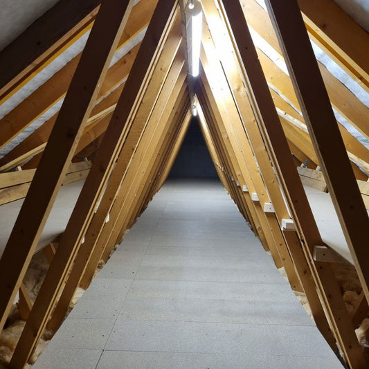 LoftZone StoreFloor raised loft boarding with 100 mm insulation, 5 m²