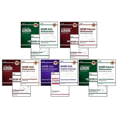 CGP GCSE 3 book revision pack paperback