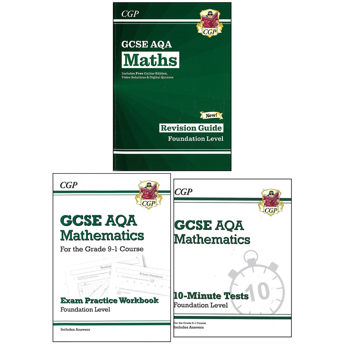CGP GCSE 3 book pack – Maths AQA Foundation