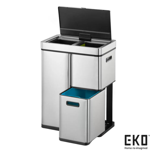 EKO Mirage Plus Recycling Bin 30+15+15L Sensor Recycling Bin | Touch-Free Waste Sorting | Eco-Friendly Modern Homes