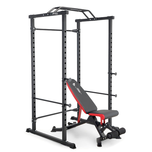 Circuit Fitness HIMT power cage and adjustable utility bench, 14-gauge steel