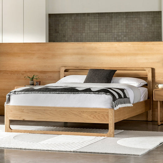 Gallery Craft Oak King Size Bed Frame with headboard, 150 x 200 cm