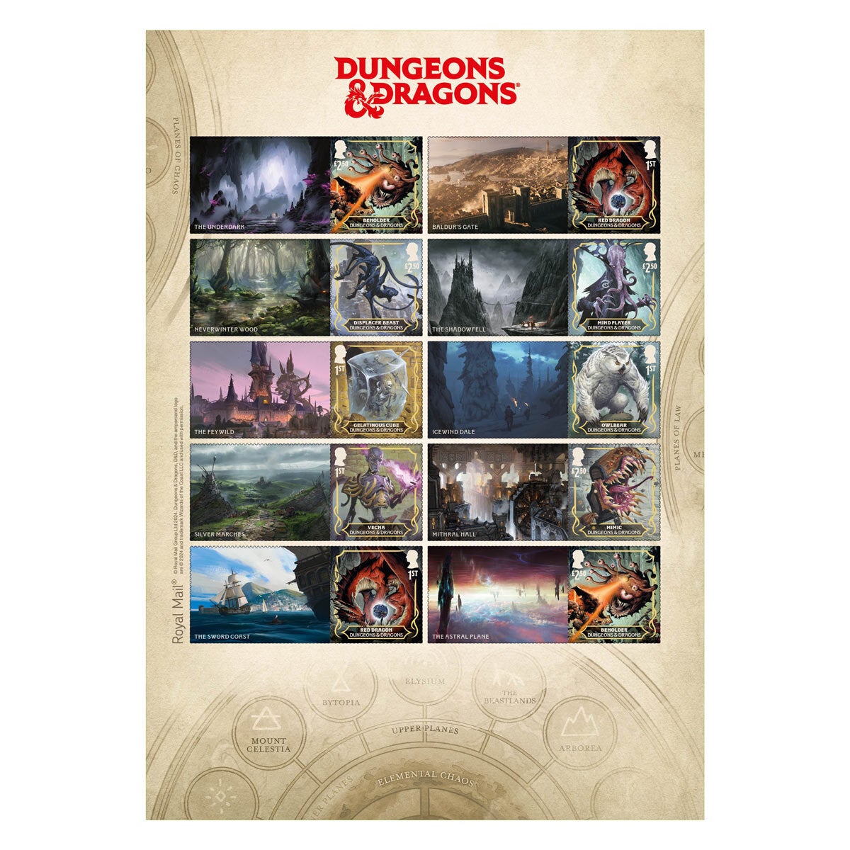 D&D framed collector sheet – alternate view 2