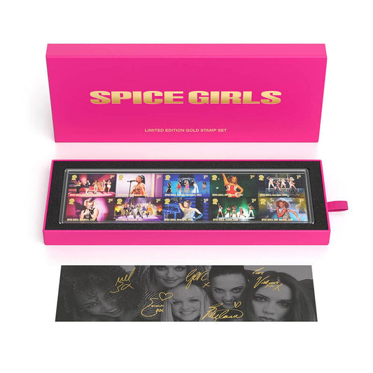 Royal Mail Spice Girls 24 carat gold stamp set of 10