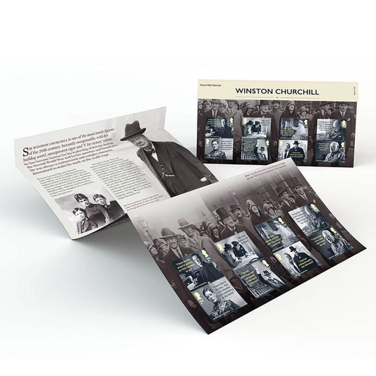 Royal Mail Winston Churchill stamps presentation pack 8 mint stamps