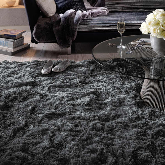Asiatic Plush Slate shaggy rug 160 x 230 cm, 75 mm pile