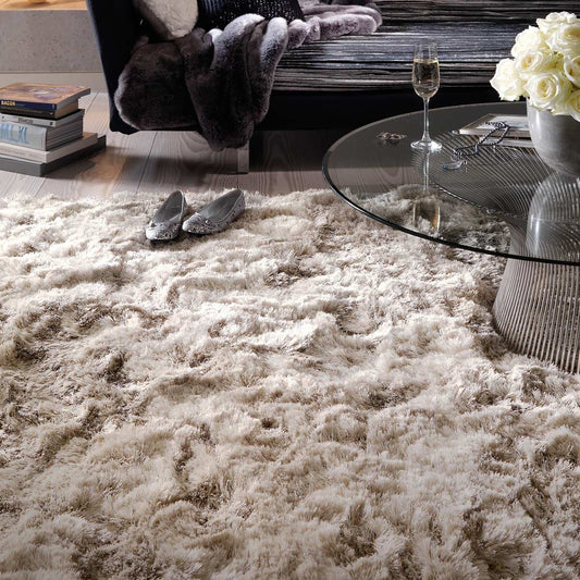 Asiatic Plush Sand shaggy rug 160 x 230 cm, 75 mm pile