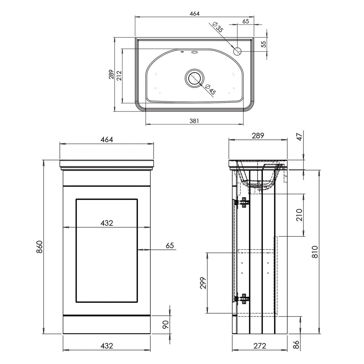 Tavistock Ashby vanity unit – alternate view 6