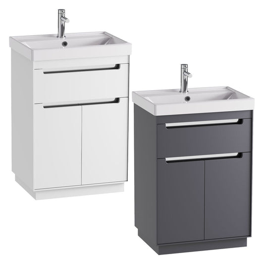 Tavistock Kew 600 floor standing vanity unit with ceramic basin 59.2cm