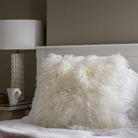 Naturally Sheepskins Mongolian lambskin cushion 50 x 50 cm