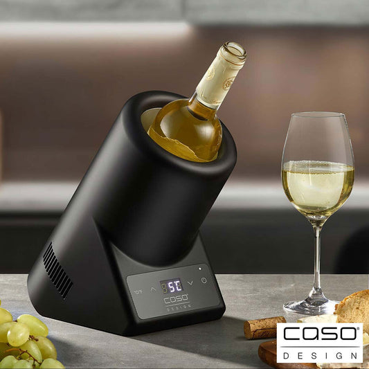 CASO Design VinoCase single bottle table top wine cooler black