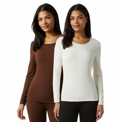 32 Degrees Heat women's Neo Plush base layer top, view 3