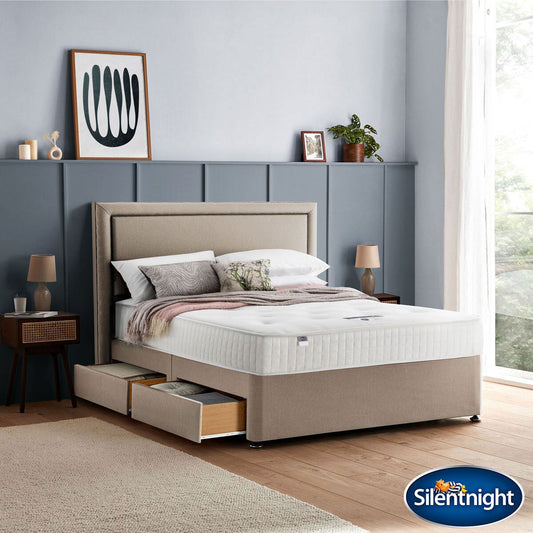 Silentnight 1400 Pocket Ortho mattress and Sandstone divan base single