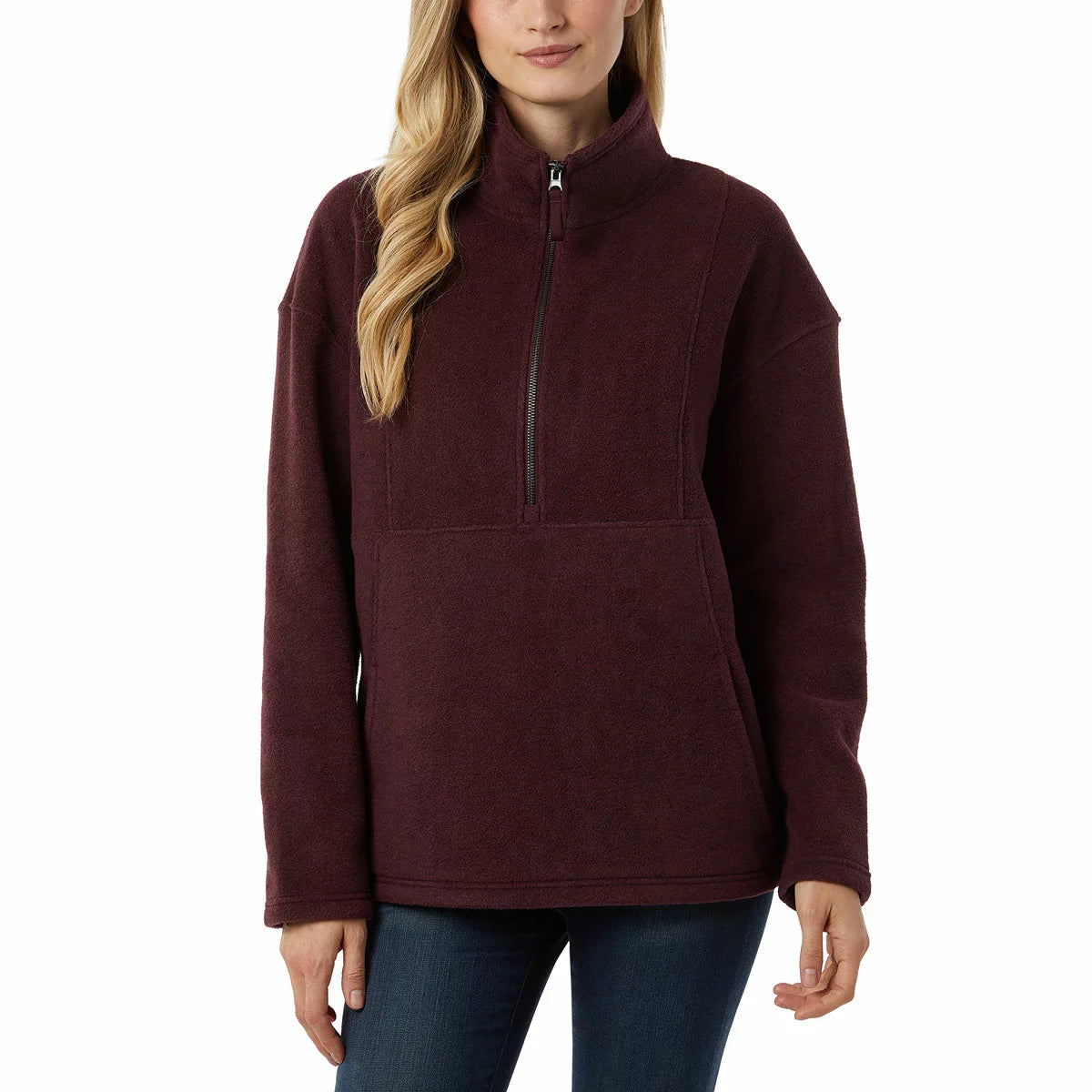 32 Degrees Women's Winter Fleece lightweight thermal jacket with soft warm fleece fabric for cold weather comfort