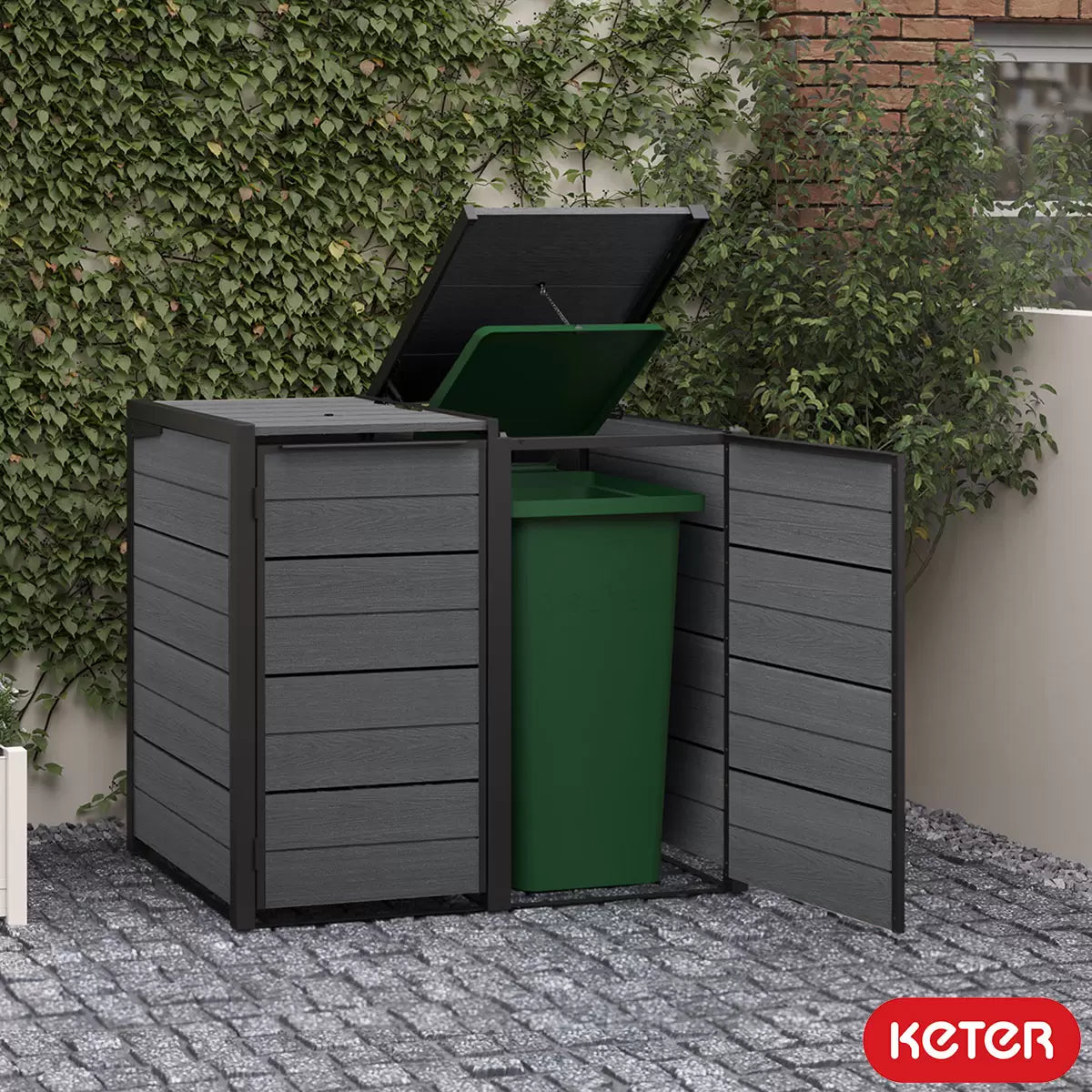 Keter Cortina Hide Away Bin Store | Sleek Waste Organisation | Homeowners and Gardeners