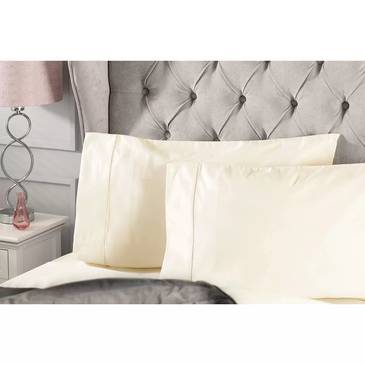 Belledorm Egyptian Cotton Sateen 1000 Thread Count Pillowcase Pair – Heavyweight Housewife Bedding
