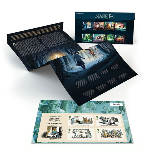 Royal Mail The Chronicles of Narnia stamps presentation pack with Miniature Sheet