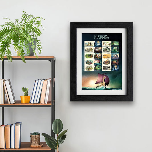 Royal Mail The Chronicles of Narnia framed stamp collectors sheet, 34 x 44 cm