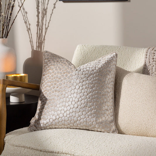 Furn Lanzo cut velvet feather filled cushions 45 x 45 cm, 2 pack