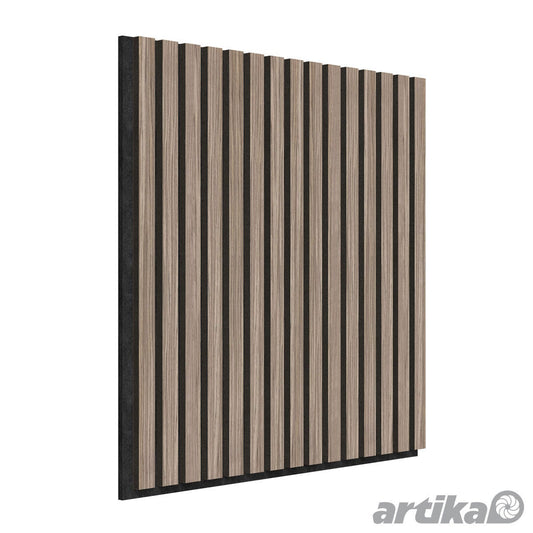 Artika Sonolok Acoustic Slat Wall Panels Walnut & Black 4 Pack