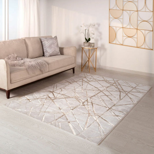 Asiatic Aurora mica metallic abstract rug, 160 x 230 cm or 200 x 290 cm