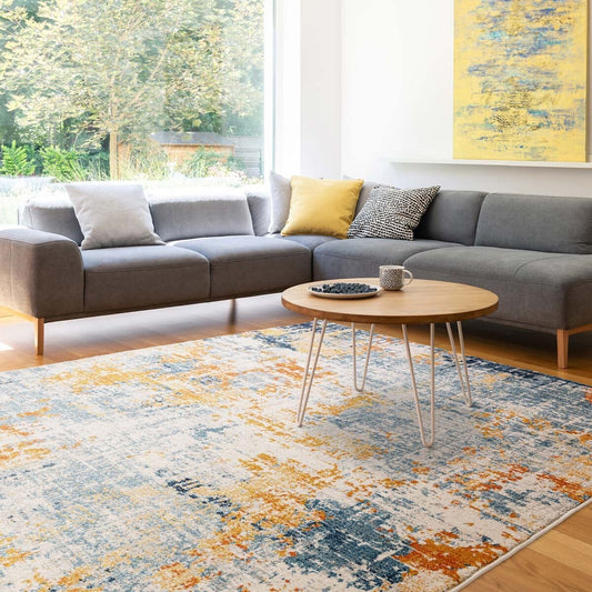 Asiatic Nova Illusion Ochre rug, machine-woven polypropylene with 9 mm pile