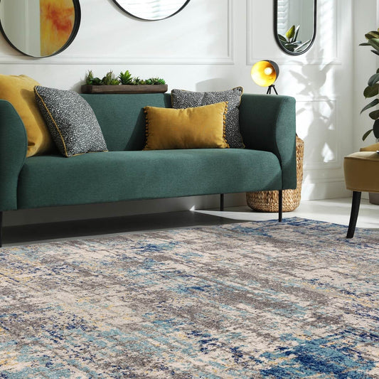Asiatic Nova Illusion Blue rug, machine-woven polypropylene with 9 mm pile