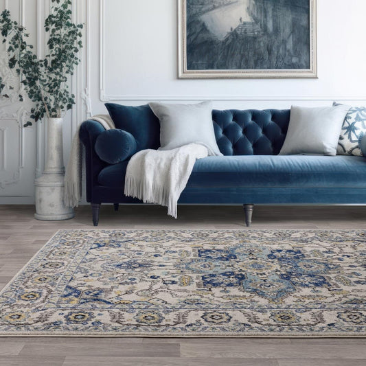 Asiatic Nova Persian Blue rug, machine-woven polypropylene with 9 mm pile