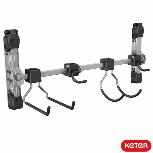 Keter 74cm Multi-Purpose Tool Hanger | Vertical Space Optimization | Garden Tool Organization