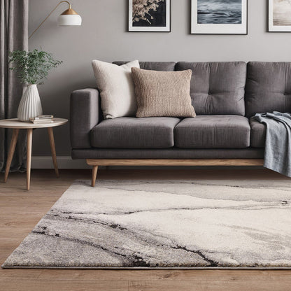 Asiatic Mirage Oasis Grey rug with deep high-low pile, 160 x 230 cm and 200 x 290 cm