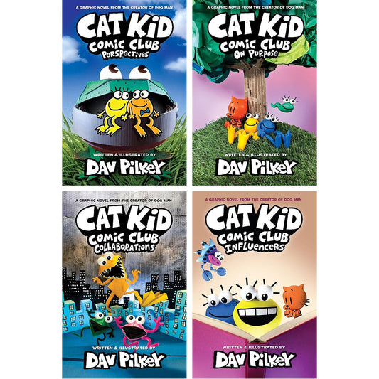 Cat Kid Comic Club 4 paperback book collection by Dav Pilkey