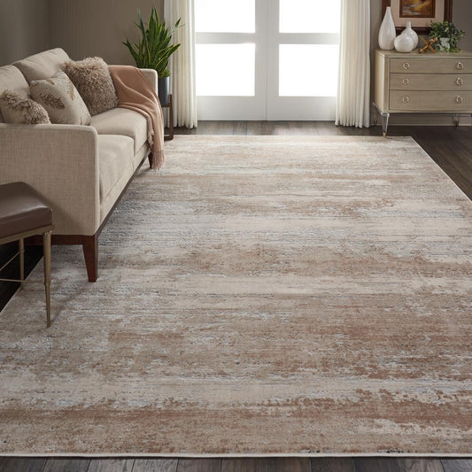 Nourison Rustic Textures Blended Beige Abstract Rug
