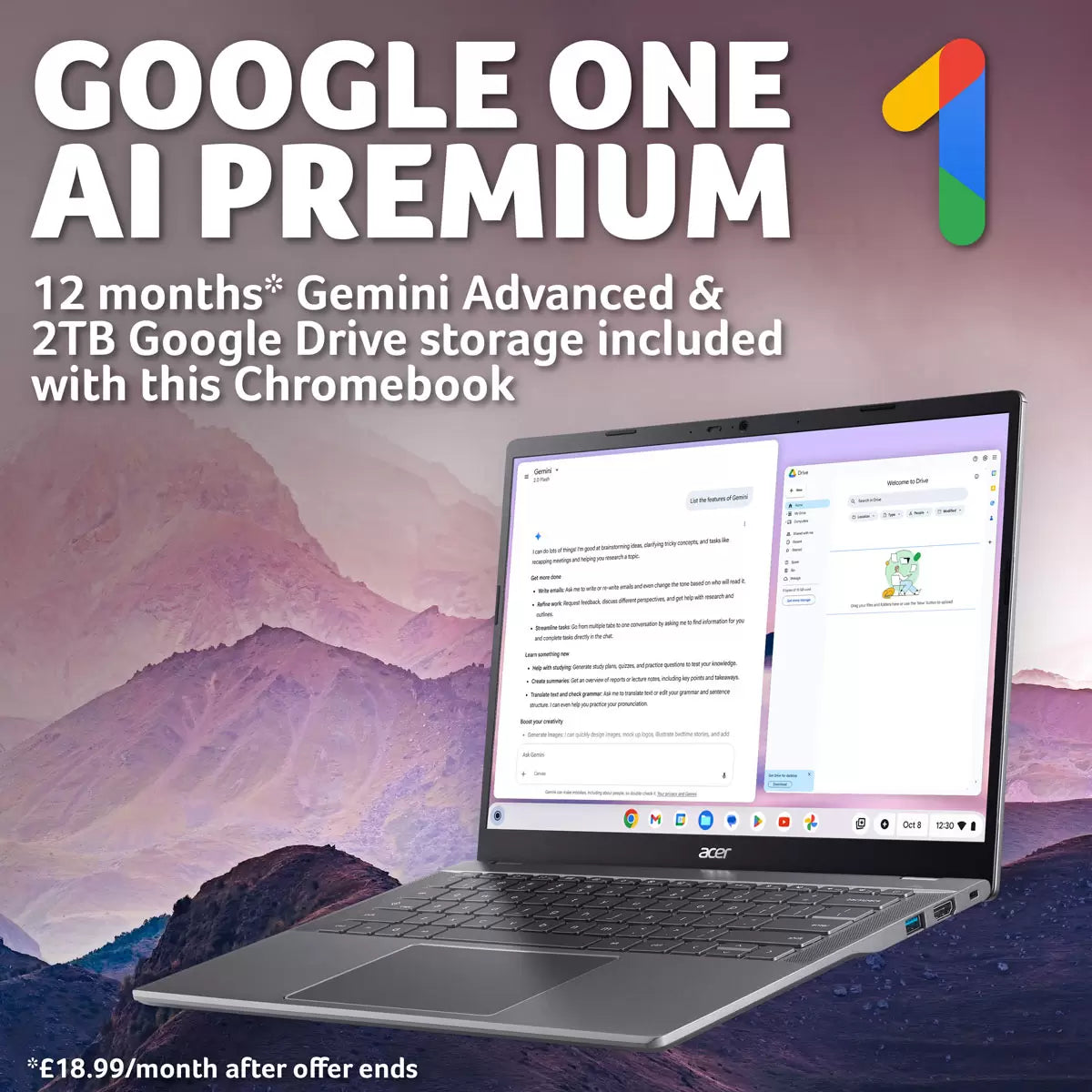 Acer Chromebook Plus 514 NX.J5XEK.005 | Fast Cloud-Based Productivity | Students and Mobile Professionals
