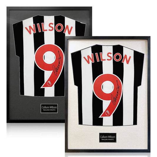 The Fan Cave Callum Wilson signed framed Newcastle United football shirt, 50 x 70 cm