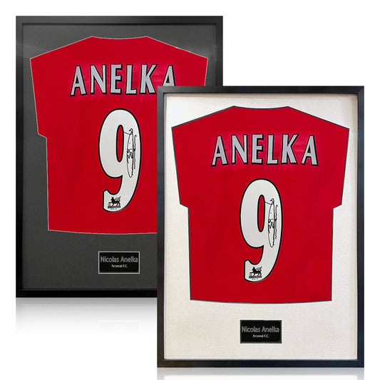 The Fan Cave Nicolas Anelka signed framed Arsenal football shirt 50 x 70 cm