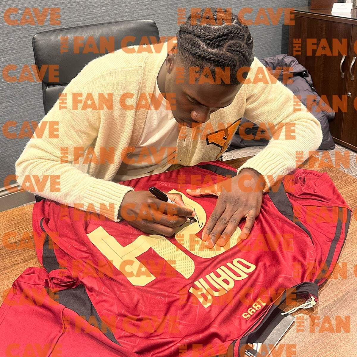 Amadou Onana signed Belgium football shirt – alternate view 5