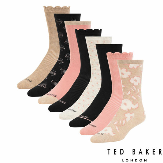 Ted Baker women's crew socks 8 pack UK 4-8