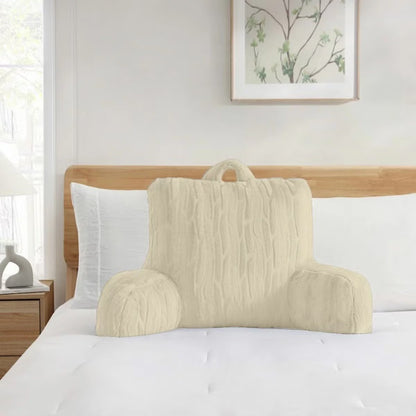 Sutton Place Echo Faux Suede Backrest Pillow – Ergonomic Armrest Lounger