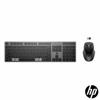 HP Multi-Device Ultra-Fast Rechargeable Wireless Keyboard and Mouse Combo | Seamless Multi-Device Control