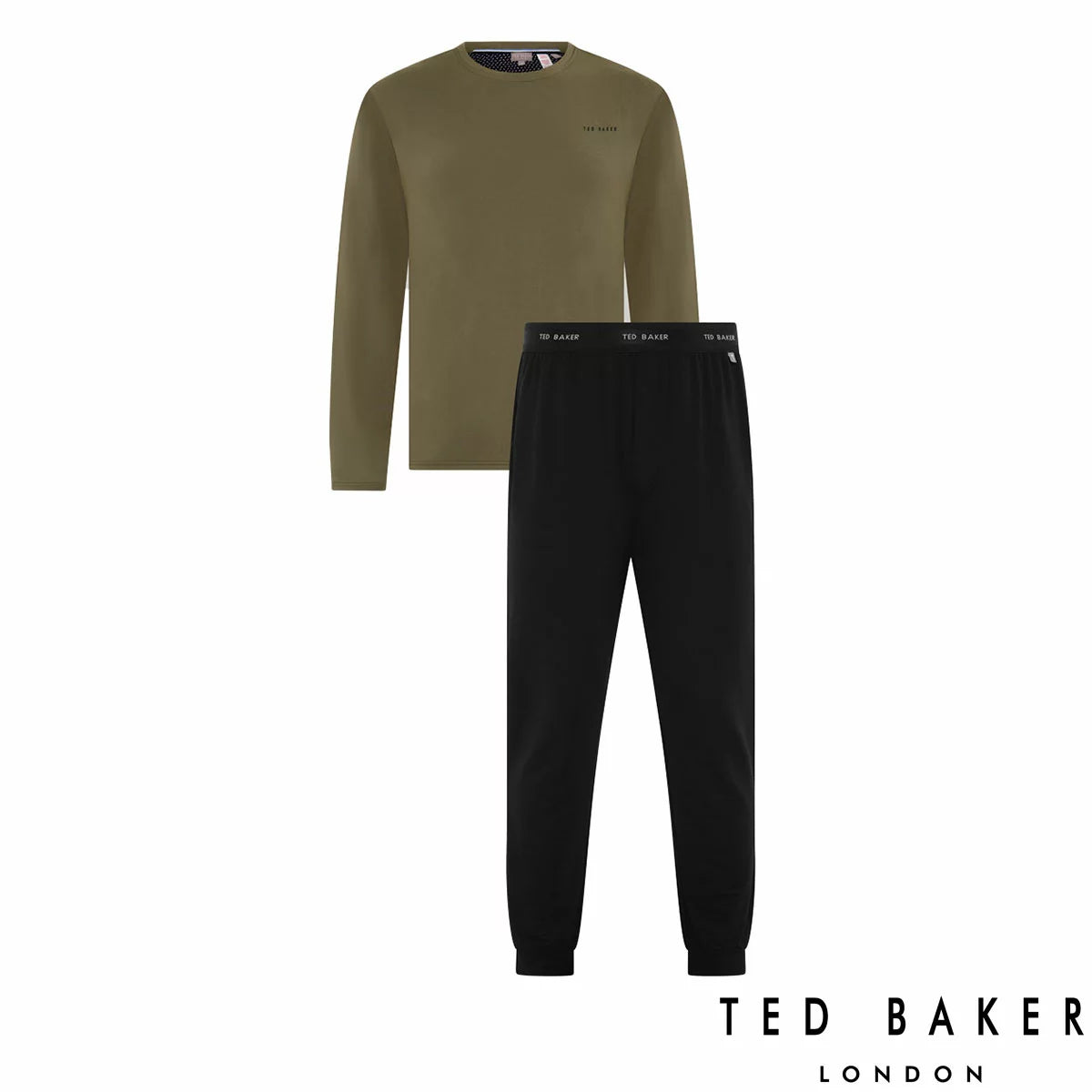 Ted Baker Mens Long Sleeve Lounge Set | Comfort & Style | Home Relaxation & Casual Wear