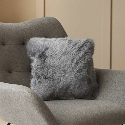 Bowron double sided sheepskin cushion, 35 x 35 cm
