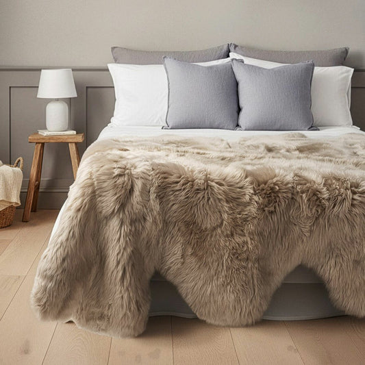 Bowron Longwool sheepskin Octo rug 214 x 180 cm