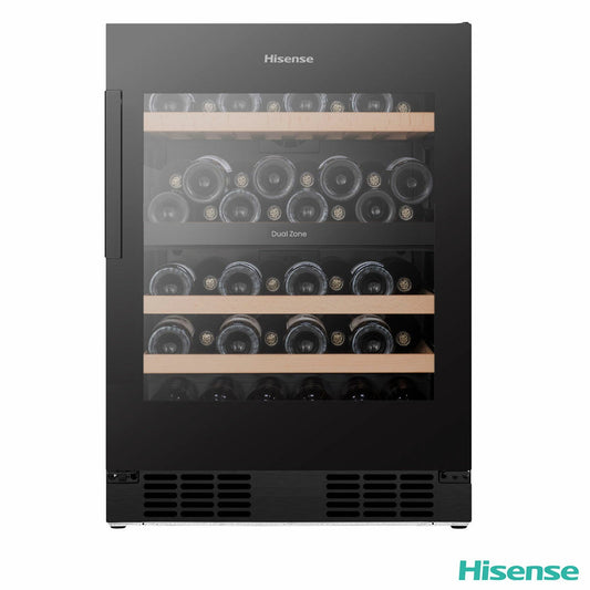 Hisense RW3N122GSLF 46 bottle dual zone wine cooler black