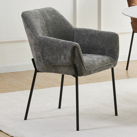 Shankar Manila grey fabric dining chair 2 pack