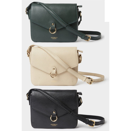 Osprey London Ledgemore pebble grain leather crossbody bag