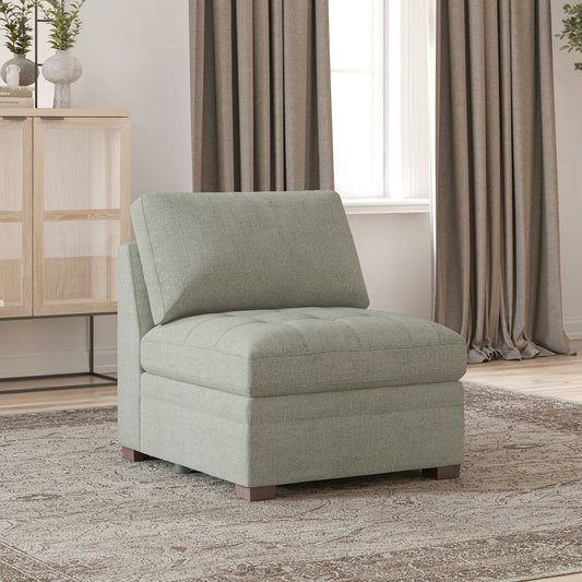 Thomasville Tisdale beige fabric armless chair, modular sofa section