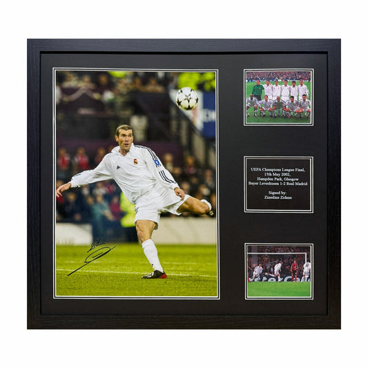 Allstarsignings Zinedine Zidane signed Real Madrid Champions League Final goal photo framed