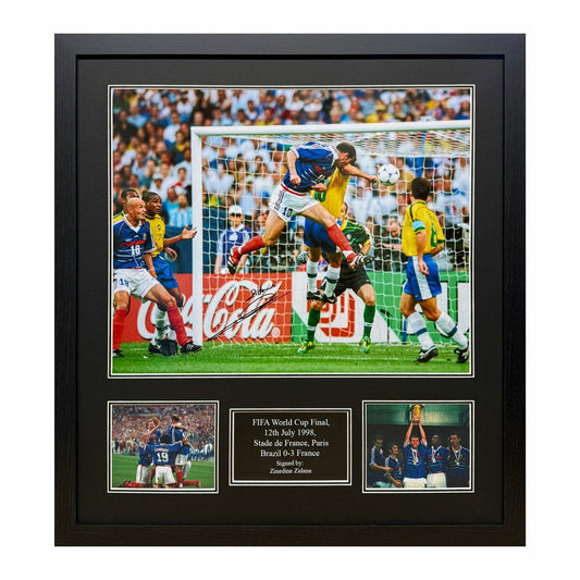 Allstarsignings Zinedine Zidane signed framed France 1998 World Cup Final photo 16 x 20 inch