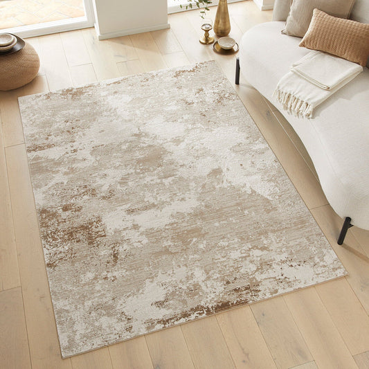 Concept Looms Olivia Beige Rug with Carved Border